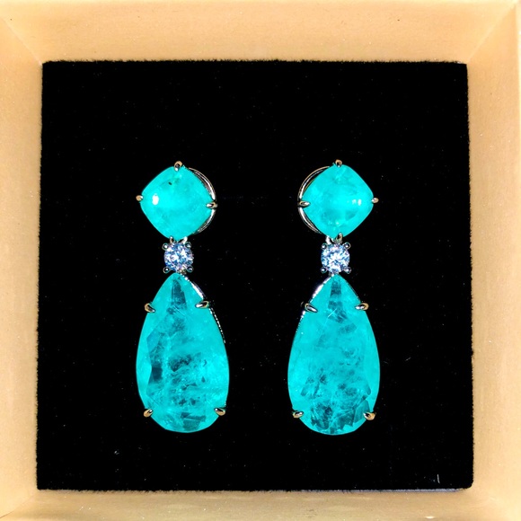 Simulated Emerald Earrings Inspired Angeli… - Picture 1 of 9